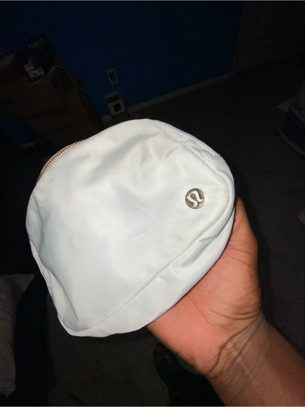 lululemon athletica White Belt Bag with Gold Zipper